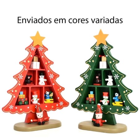 Mini Árvore De Natal Madeira MDF Enfeite Decoração Natalina 2