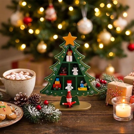 Mini Árvore De Natal Madeira MDF Enfeite Decoração Natalina