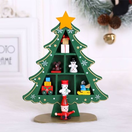 Mini Árvore De Natal Madeira MDF Enfeite Decoração Natalina