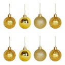 Kit 6 Bolas De Natal Dourada 4cm Brilho Decorada Glitter Enfeite