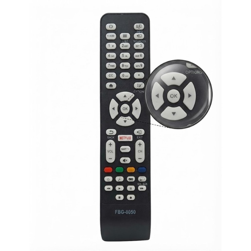 Controle Remoto Para Televisão Compatível Com TV AOC Tecla Netflix