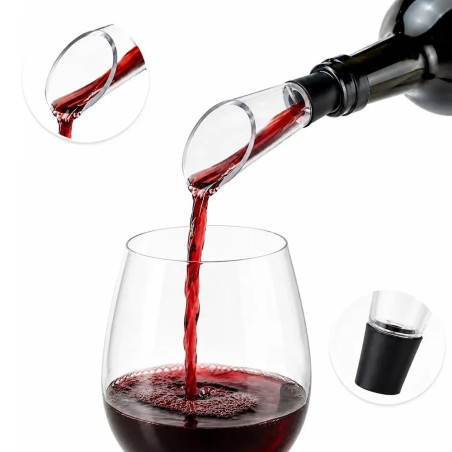 Bico Funil Aerador De Vinho Arejador Para Garrafas Em Acrilico