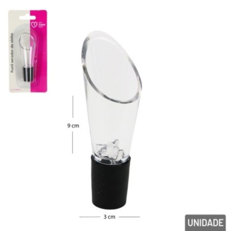 Bico Funil Aerador De Vinho Arejador Para Garrafas Em Acrilico