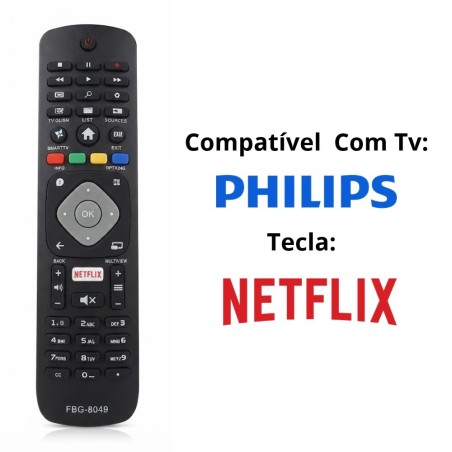 Controle Remoto Para Televisão Compatível Com TV Philips