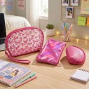 Kit 3 Necessaires Femininas Borboleta Glitter E Holográfica