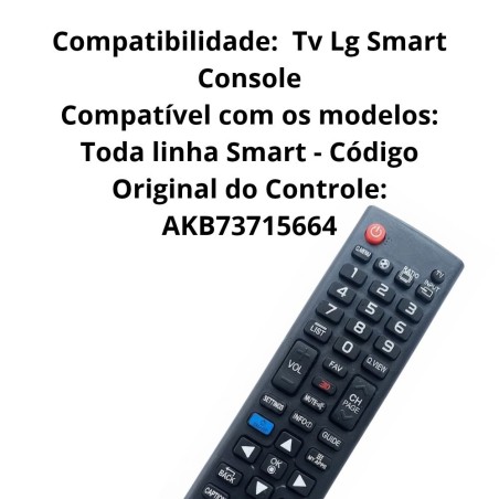 Controle Remoto Para Televisão Compatível Com TV LG Smart