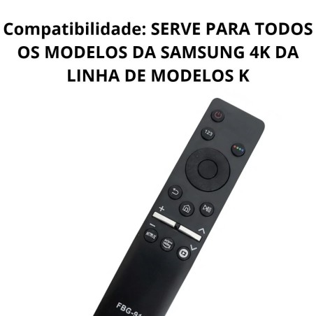 Controle Remoto Moderno Para Televisão Compatível Com TV Samsung 4K