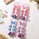 Kit Acessórios De Cabelo Infantil Borboleta Com Piranhas E Xuxinhas