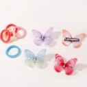 Kit Acessórios De Cabelo Infantil Borboleta Com Piranhas E Xuxinhas