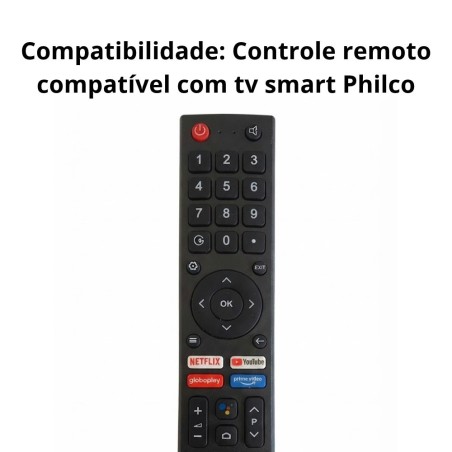 Controle Remoto Moderno Para Televisão Compatível Com TV Philco Smart