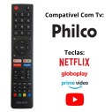 Controle Remoto Moderno Para Televisão Compatível Com TV Philco Smart