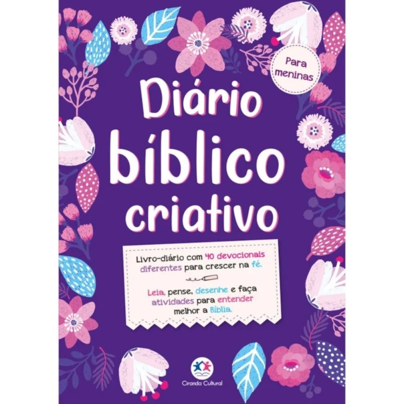 Diário Biblico Infantil Criativo Educativo Para Meninas