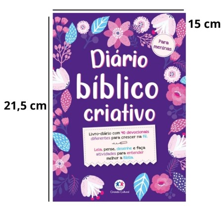 Diário Biblico Infantil Criativo Educativo Para Meninas