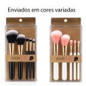 Kit Pincéis Para Maquiagem 5 Peças Com Cerdas Macias