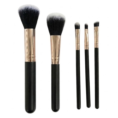 Kit Pincéis Para Maquiagem 5 Peças Com Cerdas Macias