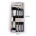 Kit 4 Pincéis Ponta Dupla De Maquiagem Rosto E Olhos 8 Funções