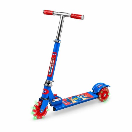 Patinete Infantil Heróis Com 3 Rodas E Luz Brinquedo Menino