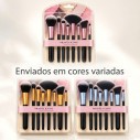 Kit Jogo De Pincéis Para Maquiagem 8 Peças Completo Para Rosto E Olhos