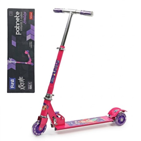 Patinete Infantil Princesas Com 3 Rodas E Luz Brinquedo Menina 2