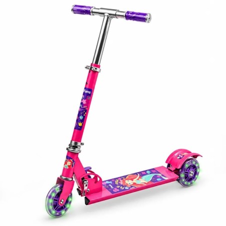 Patinete Infantil Princesas Com 3 Rodas E Luz Brinquedo Menina